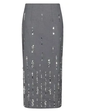 Midi-Rock Damen Grau 38 Damen - I Blues - FashionsVida