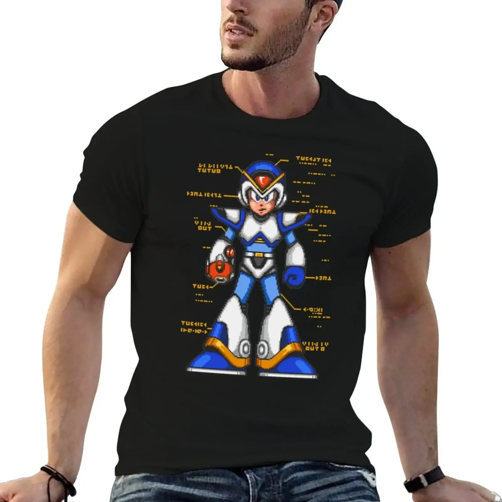 Mega Man X Full Armor Shirt T-Shirt Work Basic Short Sleeve Top - Aliexpress - FashionsVida