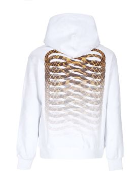 Felpa Cappuccio Uomo Ribs Skin White