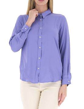Camicia misto seta AZZURRO OXFORD 46