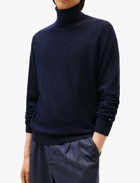 Pull col roulé en laine