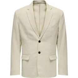 Only & Sons - Chaqueta blazer de hombre slim fit Compuesto de algodón y lino