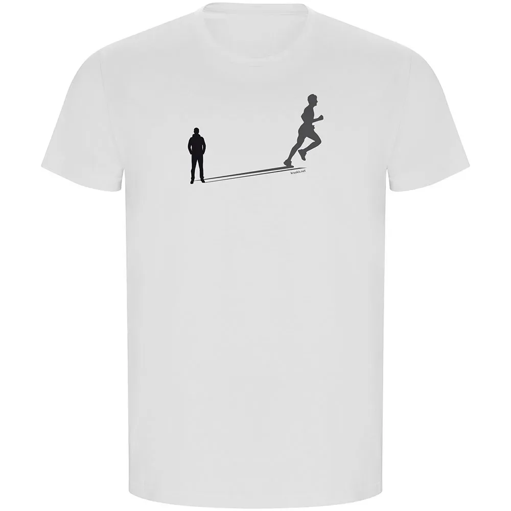 Maglietta A Maniche Corte Shadow Run Eco White 2XL - Kruskis - FashionsVida