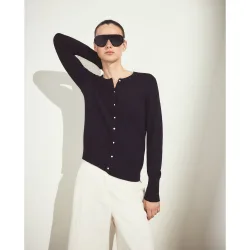 Chaqueta de viscosa lisa básica de mujer