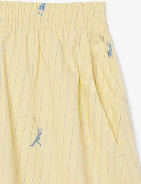Pantalón de mujer corto tipo bóxer de mujer de jacquard de popelín de algodón en - Lacoste - FashionsVida