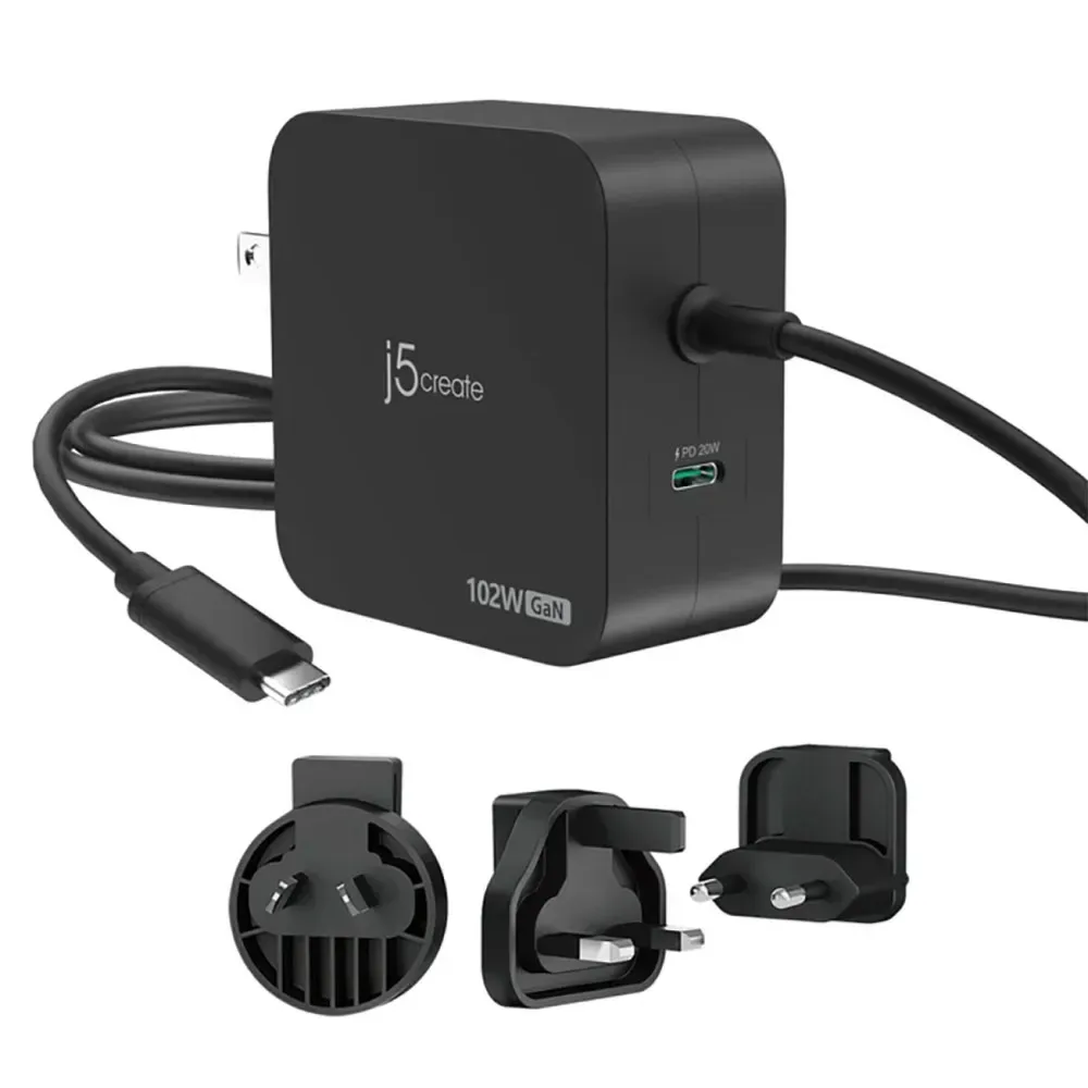 Hub 102w Gan Pd Usb-c 2-port White One Size unisex - j5create - FashionsVida