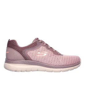Sneakers rosa in mesh con Memory Foam Bountiful Quick Path 38 - Skechers - FashionsVida