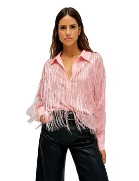 Blusa A Maniche Lunghe 21011102 Light Pink S