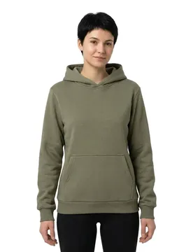 Felpa Con Cappuccio Fluffy Pale Olive 4XL