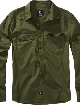 Camicia A Maniche Lunghe Flannel Olive 4XL - Brandit - FashionsVida