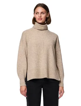 Pull à Col Roulé Malou Taupe Gray / Melange 2XS