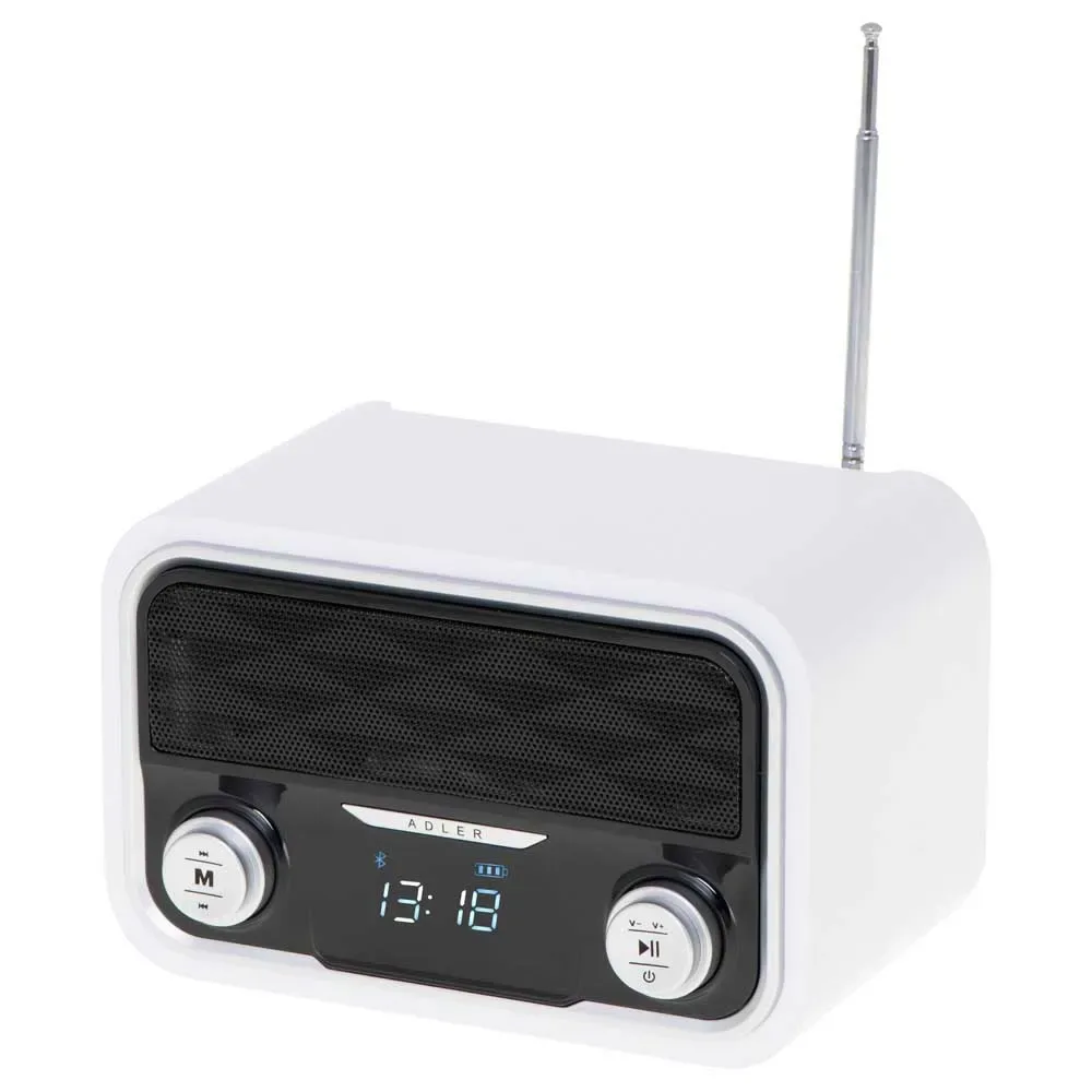 Radio Ad 1185 Black / White One Size unisex - Adler - FashionsVida