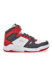 Sneakers basket bianche rosse alte J Platea Mid Jr 2406 da Bimbi 37