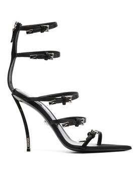 Versace Sandali con tacco in pelle