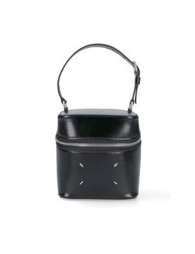 Bovine Leather Shoulder Bag with Brass Hardware