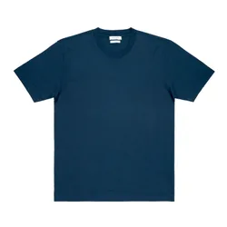 T-shirt Paricollo Cotone Mako Bleu MM