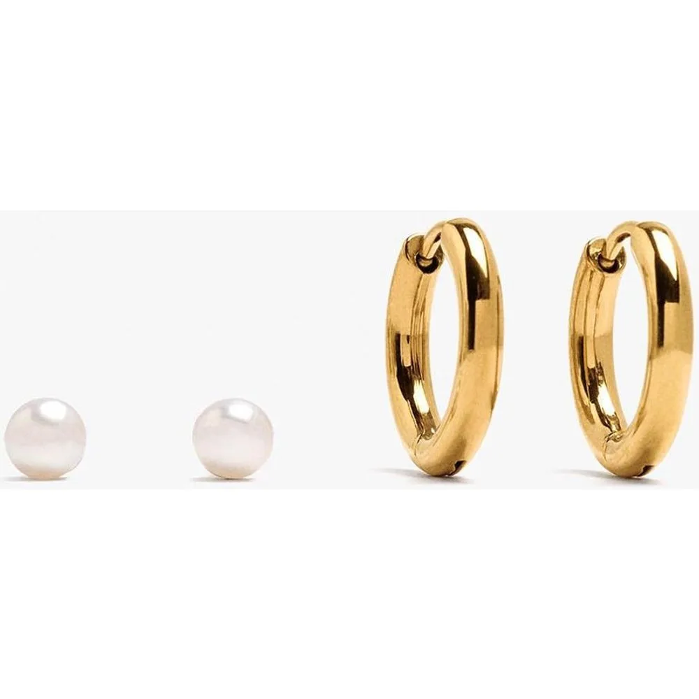 Pack de pendientes de acero inoxidable lisos - Parfois - FashionsVida