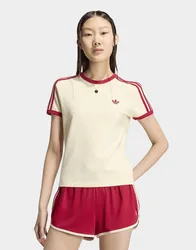 Womens T-shirt 3 Stripes Slim - Giallo, giallo giallo Donna taglia XS