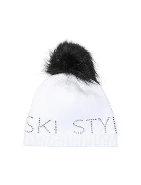 Bonnets avec pompon en fausse fourrure blanc - Sportalm - FashionsVida