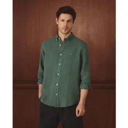 Camisa de lino de hombre classic fit
