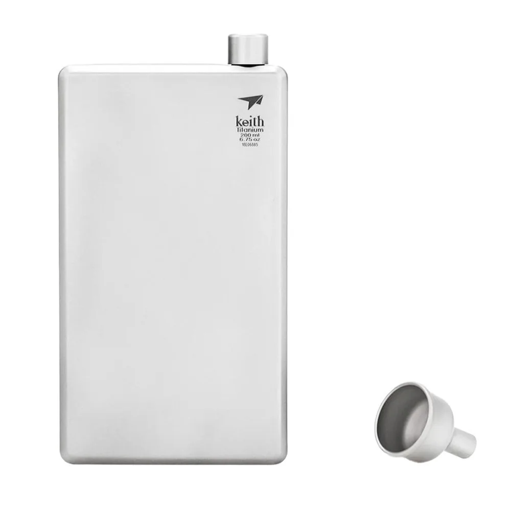 Pocket Flask Flachmann 200 ml - Keith Titanium - FashionsVida