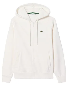 Zip Fleece Hoodie White 44 Damen - Lacoste - FashionsVida