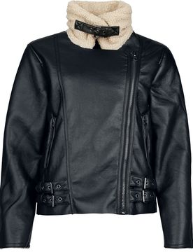 Kunstlederjacke - LS PU JK RA44MONDA - XS bis L - für Damen - Größe XS - schwarz - Frauen - female