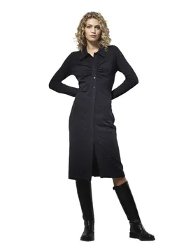 Robe Courte à Manches Longues Diamond Dark Navy S