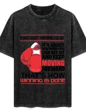 It Ain't About How Hard You Hit Boxing Motivational T-Shirt Classic Crew Neck Cotton T-Shirt - Aliexpress - FashionsVida