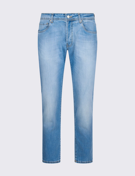 Jeans tapered fit uomo denim blue