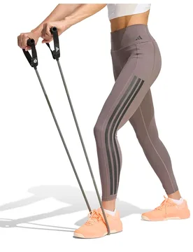 Leggings 7/8 Optime Workout 3 Stripes Charcoal XS - Adidas - FashionsVida