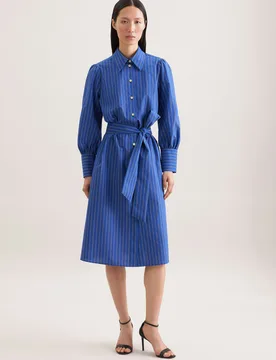 Hemdblusenkleid mit Gürtel Blau 40 - Seidensticker.com - FashionsVida