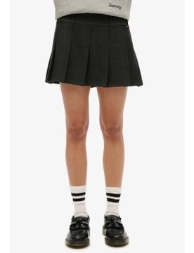Para mujer. W7210331A Minifalda Plisada De Talle Bajo (M), Casual, Viscosa