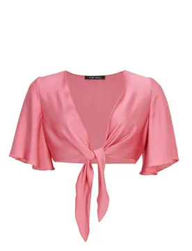 Bolero-Jacke aus nachhaltigem Satin female - 46 - FashionsVida