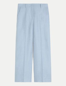 Weekend Max Mara Leinenhose Blau 36