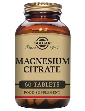 Comprimés Magnesium Citrate 60 Unités - Solgar - FashionsVida