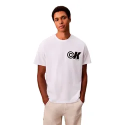 Jeans T-shirt à Manches Courtes Graphic Sport Logo Brilliant White XL