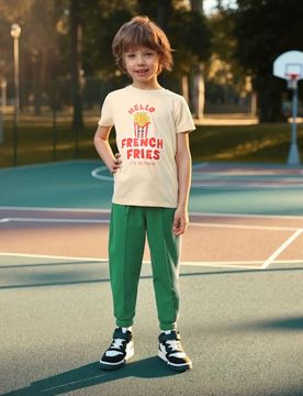 Pantaloni jogger in felpa - verde