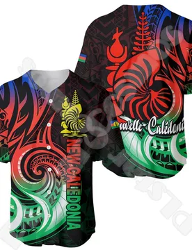 Custom Name New Caledonia French Polynesian Islands Tattoo Retro 3DPrint Summer Harajuku Short Sleeves Baseball Shirts Jersey X3 - Aliexpress - FashionsVida