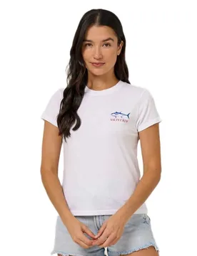 T-shirt à Manches Courtes Overlay Modern White L - Salty Crew - FashionsVida