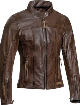 Giubbotto Moto In Pelle Traforata CRANK AIR Lady Marron taglia XL - Ixon - FashionsVida