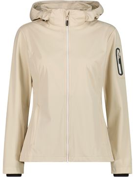 Woman jacket zip hood chaqueta softshell mujer Beige (48)