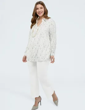 Pantalones de mujer flare de punto cintura elástica - Fiorella Rubino - FashionsVida