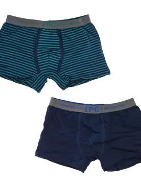 Boys Pack-2 Boxers Lp1017 - Blue - Size 6y - Le Petit Garçon - FashionsVida