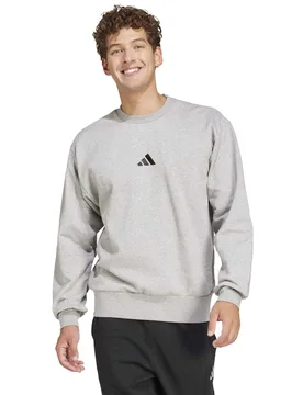 Essentials Feelcozy Fleece Sweatshirt Grey Marl male - Adidas - FashionsVida