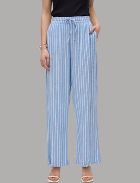 Pantaloni in Lino Linh Elasticizzati con Tasche