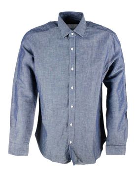Camicia in lino e cotone con bottoni