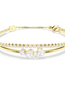 Mesmera Armband, Verschiedene Schliffe, WeiÃŸ, 18K goldbeschichtet Unisex OS