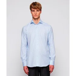 Camisa de hombre casual manga larga fil coupé
