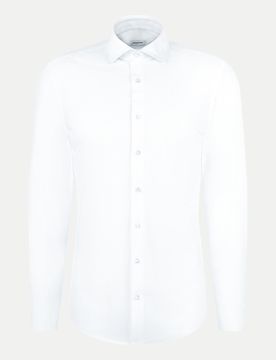 Slim-Fit Hemd Twill Weiß 43